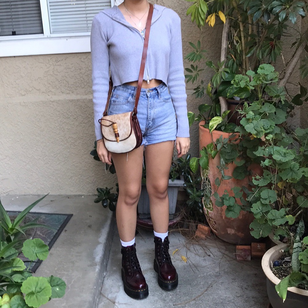Vintage new tool made all leather mini crossbody bag - Picture 5 of 11